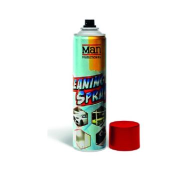 Man Cleaning Spray